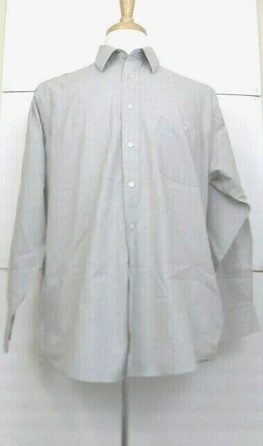 Pierre Cardin Shirt Mens Size 18 Beige Button Down Casual Long Sleeves Collar - Image 1 of 4
