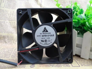1pcs DELTA 12CM 12038 12V 0.35A WFB1212LE 2 wire double ball fan - Picture 1 of 1