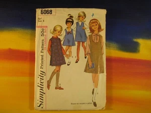 6068 Girl's Jumper Dress Simplicity Sewing Pattern Sz 8 - Picture 1 of 4
