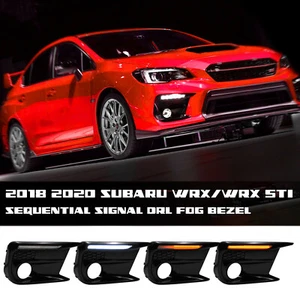 Kit DRL bisel de niebla LED blanco/ámbar conmutador/secuencial para 18-20 Subaru WRX/STi - Imagen 1 de 11