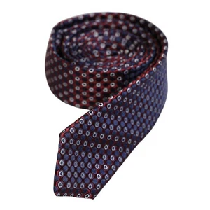 DOLCE & GABBANA Corbata Rojo Azul Círculos Seda Ajustable Corbata Accesorio 180usd - Imagen 1 de 6