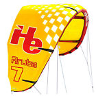 New 7m2, flyHelium Aruba kiteboarding Kite (Yellow). Ideal for all levels.