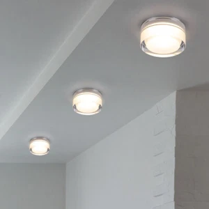 Plafoniera Lampada da Incasso Faretto Cromo Luce Sala Pranzo Rotondo LED 3er Set - Foto 1 di 9