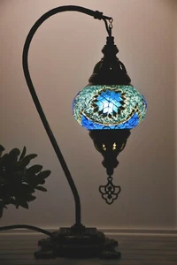 Turkish Lamp Hanging Aqua Circle Beads - The Best Quality at Sydney Grand Bazaar - Picture 1 of 3