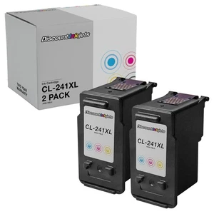 2PK COLOR Inkjet for Canon CL-241XL 241 XL HY Cartridge PIXMA MG4220 MX372 MX392 - Picture 1 of 7