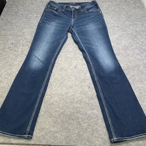 Silver Suki Slim Boot Womens Size 14 Fluid Denim Jeans - Bild 1 von 7