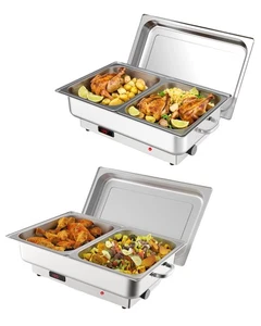 2er Pack Elektrisches Chafing Dish Buffet Set, 2 x 4,5 Quart Speisenheber und Wärmer - Bild 1 von 7