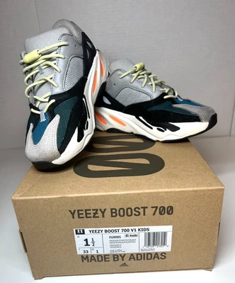 Adidas Yeezy Boost 700 V1 Wave Runner FU9005 Youth Sz 1.5Y Kids 2022 OG Colorway - Image 1 of 4