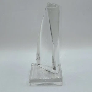 Crystal Glass Obelisk Villeroy And Boch Twisted Signed - Picture 1 of 9