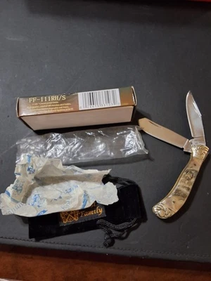 FROST FAMILY SERIES 2 Blade Horn Pocket Knife NEW IN BOX SMALL SADDLEHORN - Image 1 of 4