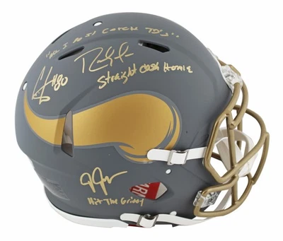 维京人 (3) 杰斐逊、莫斯和卡特签名石板 F/S Speed Proline 头盔 BAS W — 第 1/3 张图片