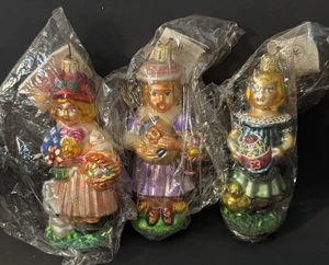 Christopher Radko Spring Maidens Adorno Juego De 3 Raro 1998 Hecho 5.000 - Imagen 1 de 6
