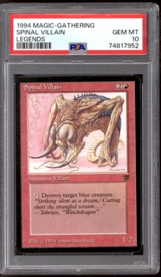 Magic MTG Legends Spinal Villian PSA 10 GEM MINT POP 11 - Image 1 of 2