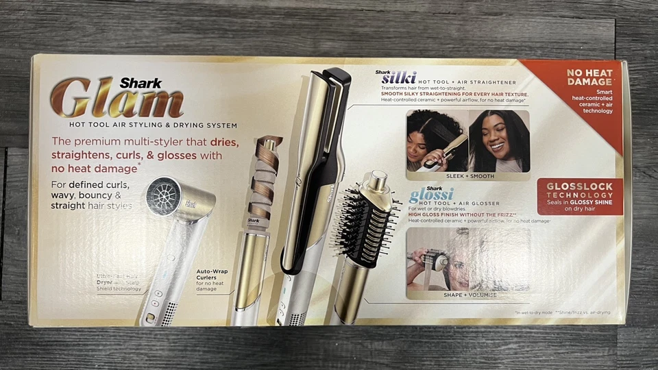 Shark Glam Ceramic & Air Styling and Drying System with Diffuser HD6052SUK - Image 1 of 4