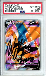 PSA Signed Wayne Grayson Pokémon TCG Charizard V Black Star Promo SWSH050 - Picture 1 of 2
