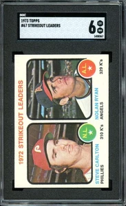 1973 Topps #67 Steve Carlton/Nolan Ryan HOF 1972 Strikout Leaders SGC 6 EX-NM - Picture 1 of 3