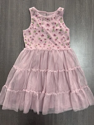 Cat & Jack Girl's Size Medium (8) Sleeveless Fit & Flare Tulle Party Dress Mauve - Image 1 of 4