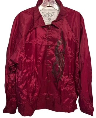 Slipknot Maroon Coach Snap Jacket Windbreaker Size Medium - Image 1 of 3