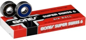 Bones Swiss Skateboard Bearings Super Swiss 6 Ball 608 - Picture 1 of 3