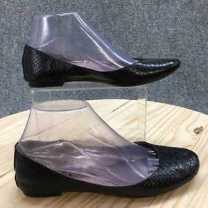 Candies Shoes Womens 7.5M Ballet Flats Black Animal Print Slip On Casual Comfort - Picture 1 of 19