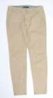 Marc O'Polo Womens Beige Cotton Carpenter Trousers Size 8 L29 in Regular Zip