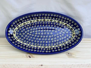 Vintage BOLESLAWIEC Polish Pottery Stargazer fields 14" Serving Platter - Picture 1 of 13
