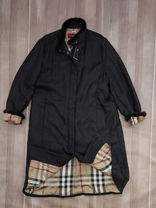 Burberry trench seta pelliccia nova check donna taglia 48 IT - Foto 1 di 11