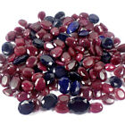 1100 Ct/93 Pcs Natural Sapphire Ruby Ring Size Wholesale Gemstones Lot-10mm-23mm