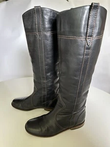 Marc Jacobs Black Leather Riding Boot Size 36/6 - Picture 1 of 9