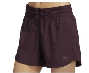 NWT Adidas Womens Size XS Pacer Bungee Athletic Shorts Shadow Maroon HR8946 - Picture 1 of 5