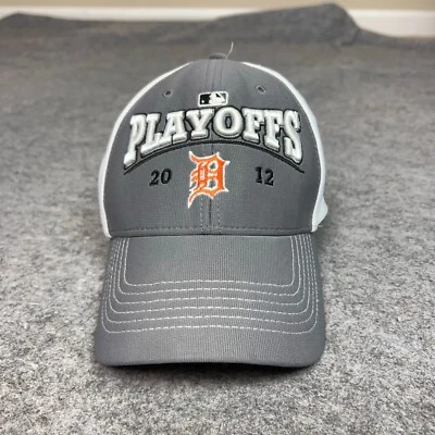 Detroit Tigers Mens Hat Strapback Gray White Baseball Cap Playoffs 2021 MLB Logo - Image 1 of 4