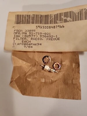 FILTRO SCI RF PN 51-719-021, IMPEDANCIA 50 OHMIOS, 200V, NSN 591500847967, NOS. Foto 1 de 4