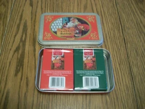 1998 Coca-cola Christmas Santa Playing Cards with tin. Cards still in plastic. - Picture 1 of 6