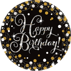 8 Alles Gute zum Geburtstag Party Teller Happy Birthday Einmalteller Pappteller - Bild 1 von 1