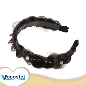 Piece of 1 Braided Headband Hair Hoop for Women and Girl 1.77" Wide Brown - Picture 1 of 8