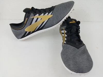 Brooks ELMN8 IIII Correr Sprint Picos EE. UU. 10,5 REINO UNIDO 9,5 SIN PLANTILLAS Negro Dorado Foto 1 de 4