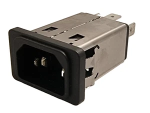 IEC 3A INLET SOCKET FILTER SCHURTER 5110.0343.1 SNAP-IN - Picture 1 of 12