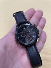 Wenger Swiss Military 79146 Gst Black Leather Chronograph Watch