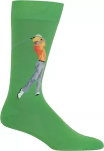 Hot Sox Men's Golfer Socks, Green Men's Shoe Size 6-12.5 - Picture 1 of 1