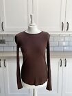 H&M Brown Long Sleeve T-Shirt Size Small