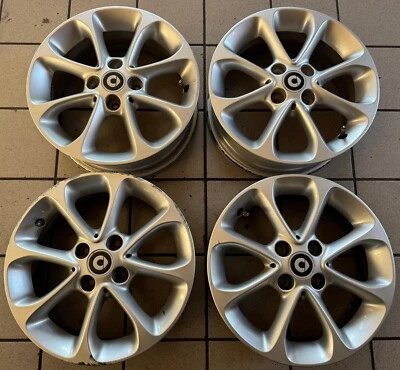 Set Of 4 Original Alloy Wheels SMART 453 ForTwo ForFour 15" Used + Sensors - Image 1 of 4