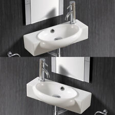 Design Gäste WC klein wand hängend waschtisch waschbecken Wandmontage 50 x 27 cm