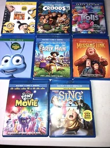 8 Blu Ray DVD Movie Lot Family Action Disney Assorted Mixed - Picture 1 of 12
