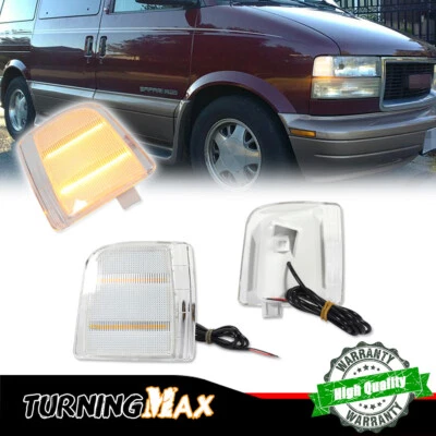 2x Clear Amber LED Corner Signal Lights For 1995-2005 Chevrolet Astro GMC Safari - Image 1 of 4