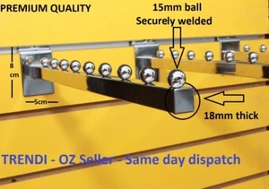 48 Slatwall Garment clothing Hanger Rack Arm hook 9 Ball Retail Shop Display - Bild 1 von 5