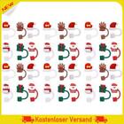 6Pcs Straw Cover Christmas Themed Silicone Christmas Party Favors (8mm)