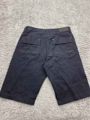 Sean John Jean Shorts Men 34x13 Black Distressed Baggy Loose Fit 90s Y2K Denim - Image 1 of 4