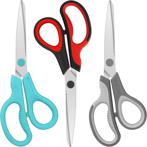 Scissors, 8" All Purpose Scissors Heavy Duty Ergonomic Comfort Grip Craft Sh... - Picture 1 of 1