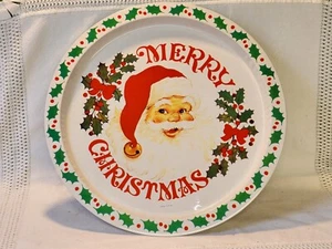 Vintage 12,5" Metall Weihnachten Weihnachtsmann MCM Oma Kern Kitsch - Bild 1 von 3