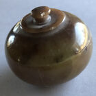 Vtg Carved Stone Mini Bowl W Lid Tibetan ? Indonesian ? Organic Marble ?